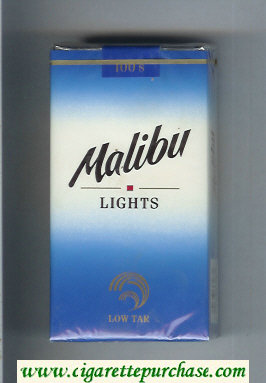 Malibu Lights 100s cigarettes soft box