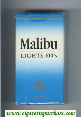 Malibu Lights 100s cigarettes soft box