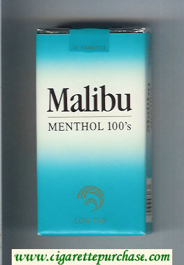 Malibu Menthol 100s cigarettes soft box