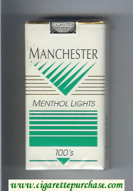 Manchester Menthol Lights 100s cigarettes soft box