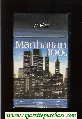 Manhattan 100s cigarettes hard box