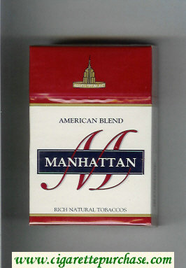 Manhattan M American Blend cigarettes hard box