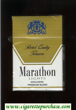 Marathon Lights Exclusive Premium Blend cigarettes hard box