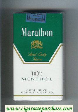 Marathon Menthol 100s Exclusive Premium Blend cigarettes soft box
