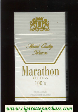 Marathon Ultra 100s Exclusive Premium Blend cigarettes hard box