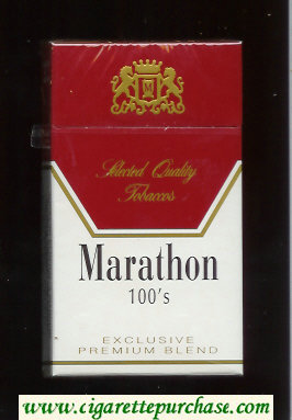 Marathon 100s Exclusive Premium Blend cigarettes hard box