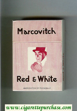 Marcovitch Red and White cigarettes hard box