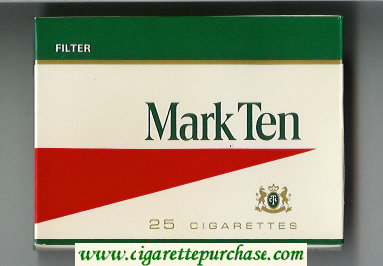 Mark Ten Filter 25 cigarettes wide flat hard box