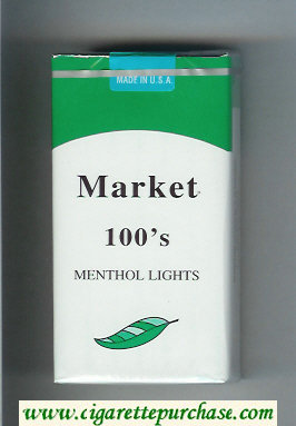 Market 100s Menthol Lights cigarettes soft box