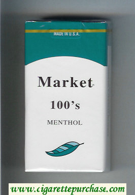 Market 100s Menthol cigarettes soft box