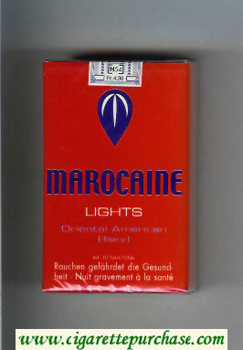 Marocaine Lights Oriental American Blend cigarettes soft box