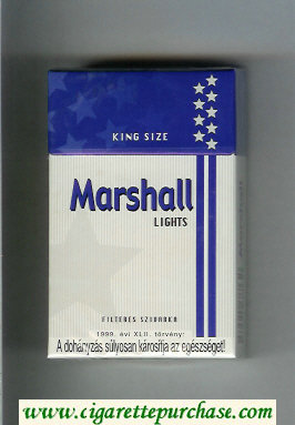 Marshall Lights cigarettes hard box
