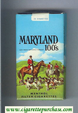 Maryland 100s Menthol cigarettes soft box
