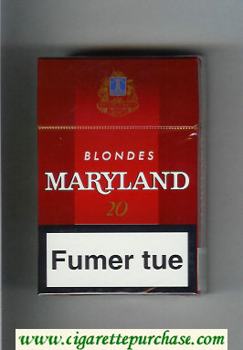 Maryland Blondes Rouges red cigarettes hard box