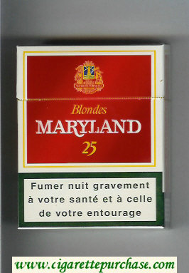 Maryland Blondes 25s Rouges red and white cigarettes hard box