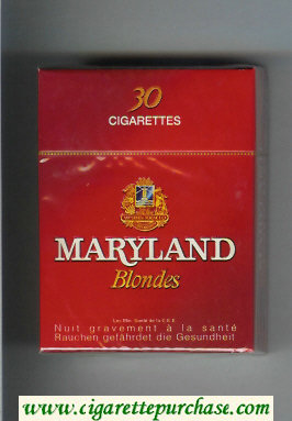 Maryland Blonde 30s red cigarettes hard box