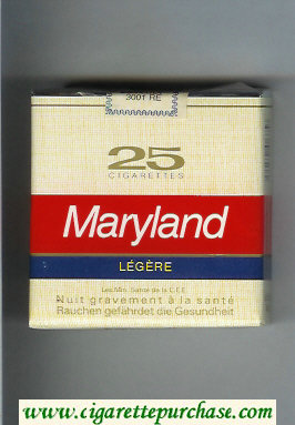 Maryland Legere 25 yellow and red and blue cigarettes soft box