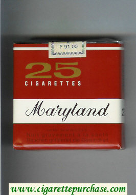 Maryland 25 cigarettes brown and white soft box