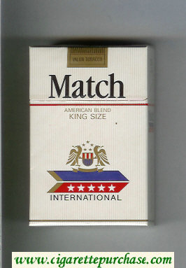 Match International cigarettes hard box