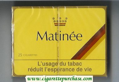 Matinee 25 cigarettes wide flat hard box