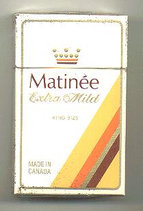 Matinee Extra Mild cigarettes hard box