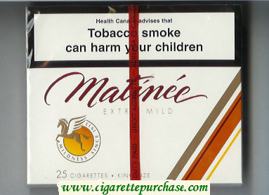 Matinee Extra Mild 25 cigarettes King Size wide flat hard box