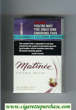 Matinee Extra Mild 20 King Size cigarettes hard box