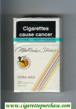 Matinee Slims Extra Mild 20 cigarettes King Size hard box