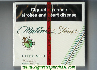 Matinee Slims Extra Mild 25 cigarettes Menthol wide flat hard box