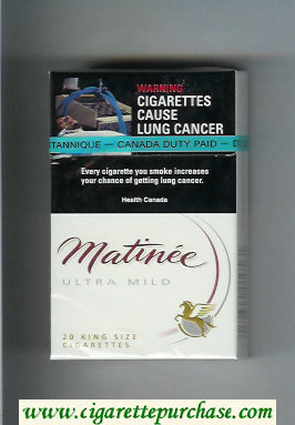 Matinee Ultra Mild cigarettes hard box