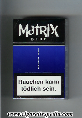 Matrix Blue USA Blend cigarettes hard box