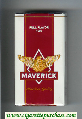 Maverick Full Flavor 100s white and red and yellow cigarettes soft box