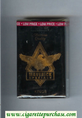 Maverick Specials black and gold cigarettes soft box