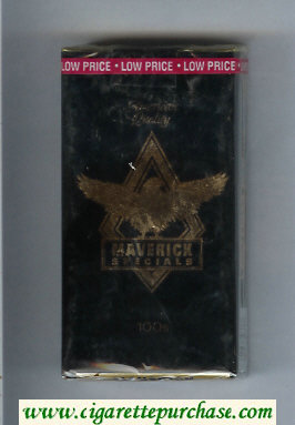 Maverick Specials 100s black and gold cigarettes soft box