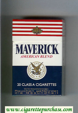 Maverick American Blend cigarettes hard box