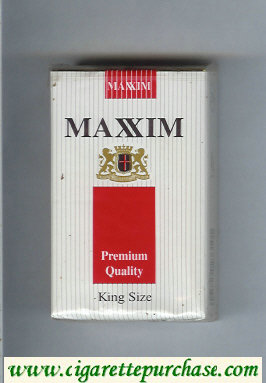 Maxim Premium Quality King Size cigarettes soft box