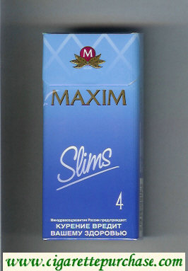 Maxim Slims 4 100s cigarettes hard box