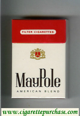 MayPole American Blend cigarettes hard box