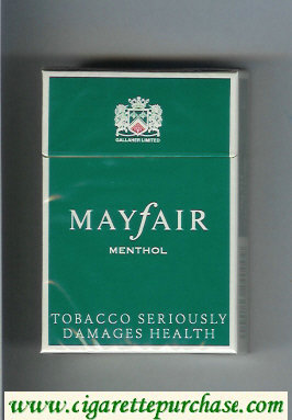 Mayfair Menthol cigarettes hard box