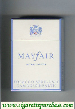 Mayfair Ultra Lights cigarettes hard box