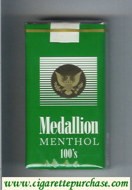 Medallion Menthol 100s green cigarettes soft box