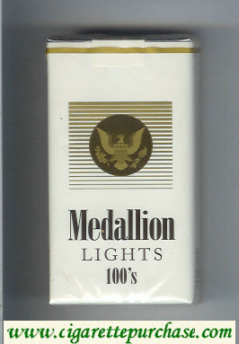 Medallion Lights 100s cigarettes soft box