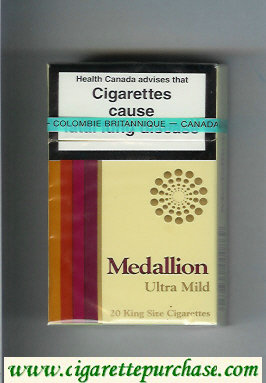 Medallion Ultra Mild cigarettes hard box