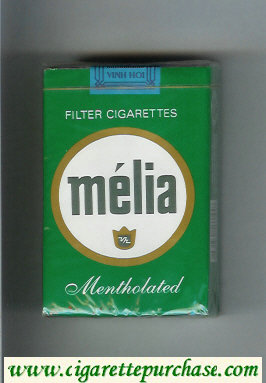 Melia Mentholated Filter cigarettes soft box