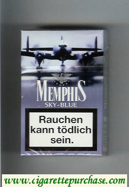 Memphis Sky-Blue cigarettes hard box