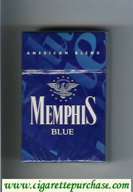 Memphis Blue American Blend cigarettes hard box