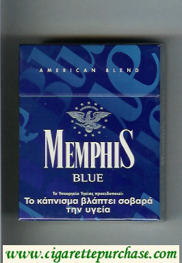 Memphis Blue American Blend 25 cigarettes hard box