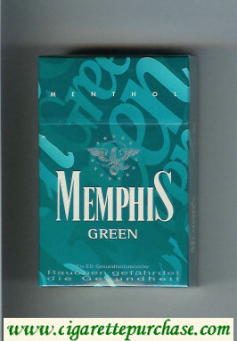 Memphis Green Menthol cigarettes hard box