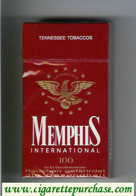 Memphis International 100s Tennessee Tobaccos cigarettes hard box