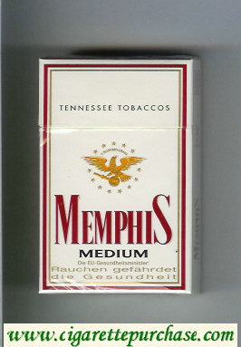 Memphis Medium Tennessee Tobaccos cigarettes hard box